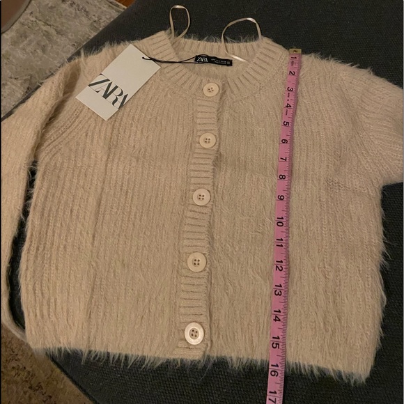 Zara blogger favorite faux fur fuzzy cardigan - Picture 8 of 8